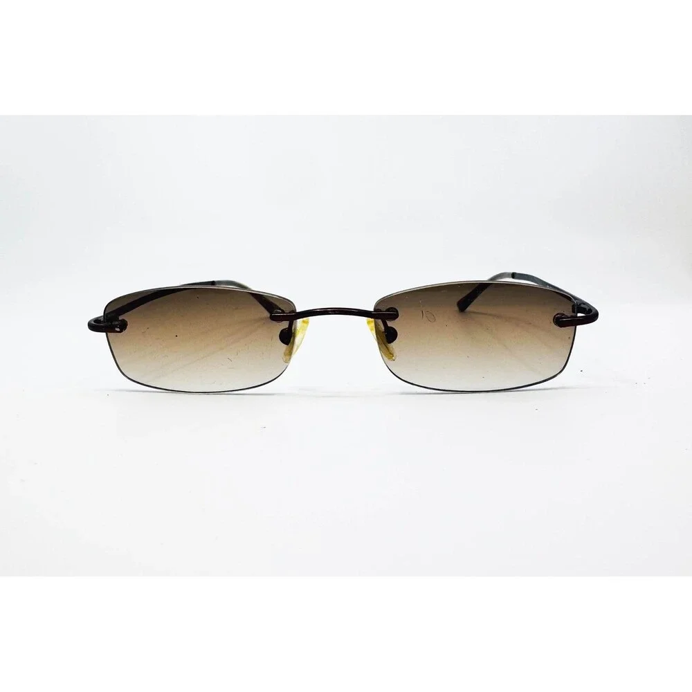 Adrienne Vittadini Sunglasses Womens Brown Rimless Gradient 3003S 46-17-135